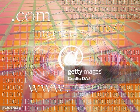 Image of web address and computer language, Computer Graphics, composition Image of web address and computer language, Computer Graphics, composition