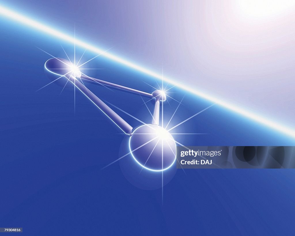 Balls and triangle, Computer Graphics, composition