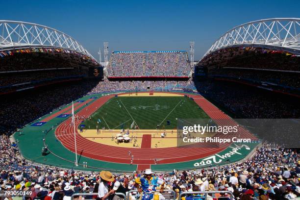 General view of the Sydney Olympic Stadium during the games.