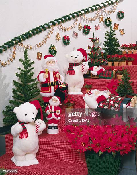 stairs with christmas decoration, front view - step bed stock pictures, royalty-free photos & images