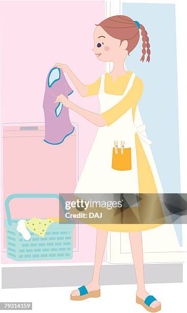 laundry, illustrative technique - inside washing machine stock illustrations