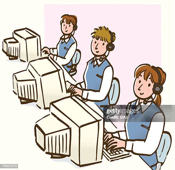 315 Computer Operator Drawing Stock Photos, High-Res Pictures, and ...