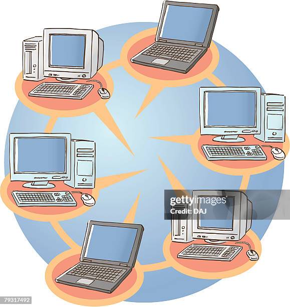 Network Desktop Computer 150 Desktop Keyboard Mouse Drawing Stock Photos, High-Res Pictures, and ...