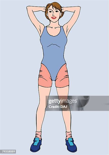 One Woman Standing Back View Drawing Stock-Fotos und Bilder - Getty Images