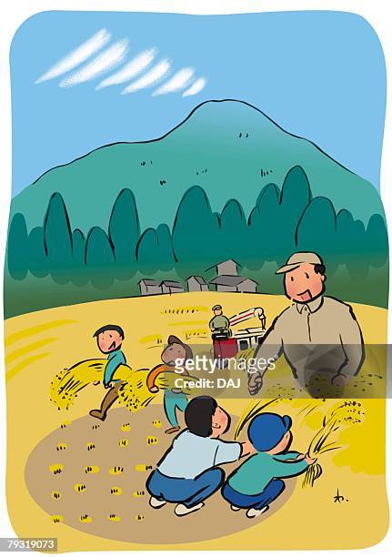 45 Rice Farmer High Res Illustrations - Getty Images