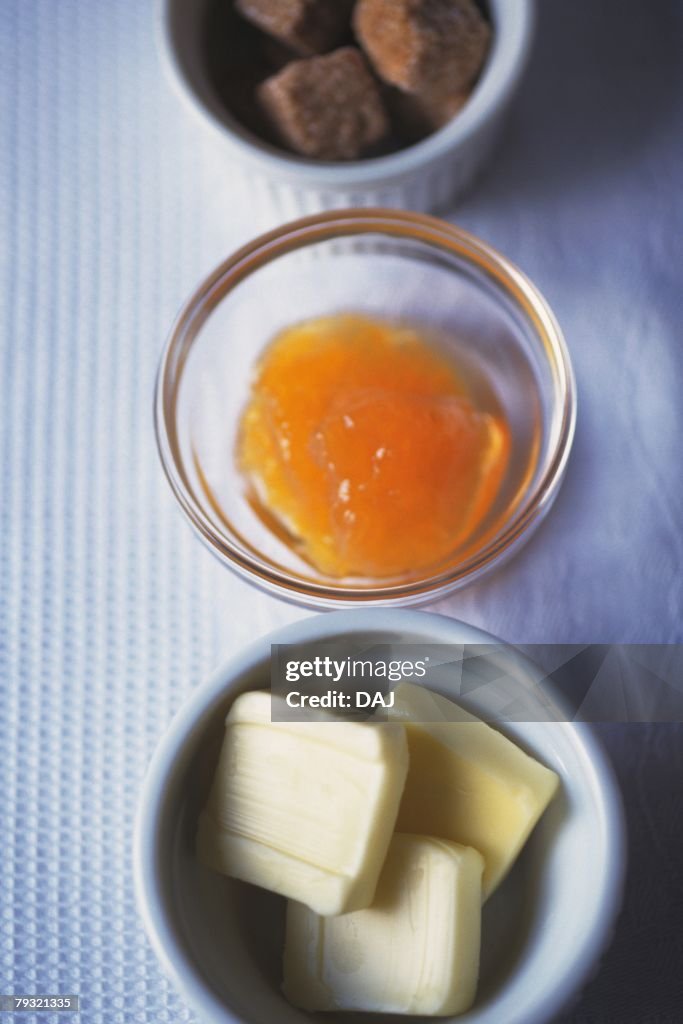 Butter and Jam and Sugar, High Angle View