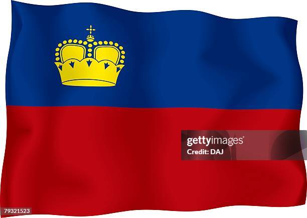 liechtenstein flag - liechtenstein flag stock illustrations
