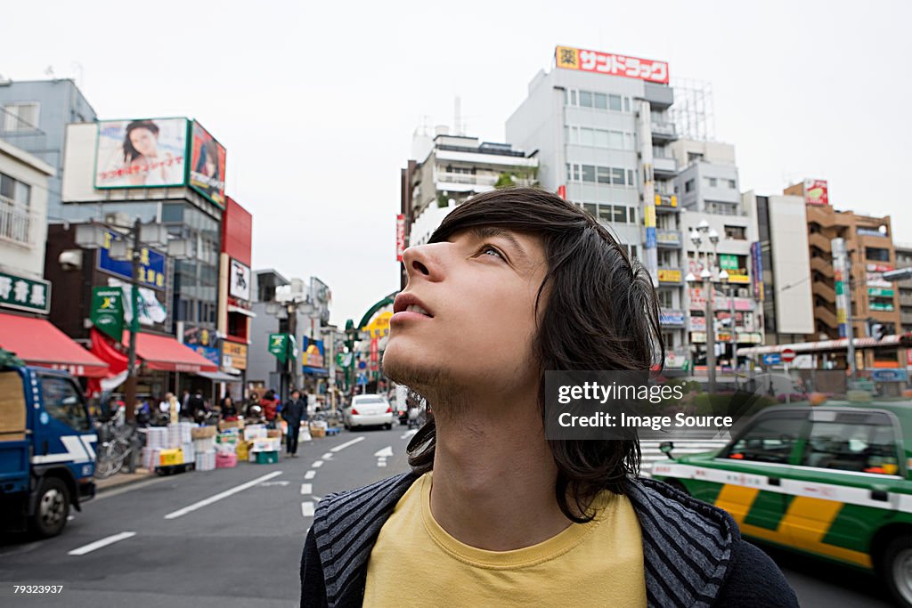 A young man in tokyo