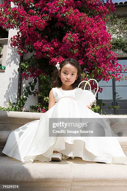 flower girl - flower girl stock pictures, royalty-free photos & images