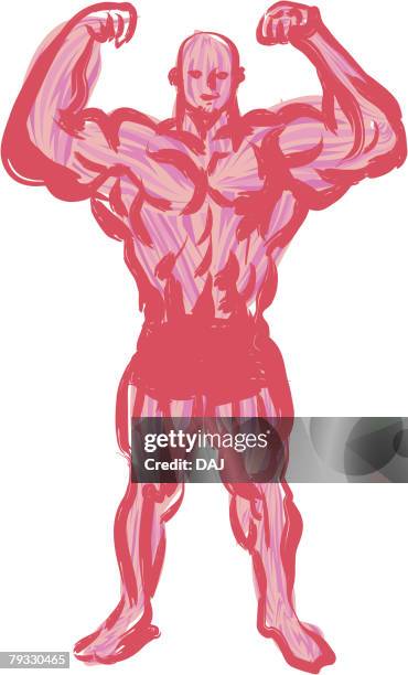 Built Men Drawing 144 Male Body Builder Drawing Stock Photos, High-Res Pictures, and ...
