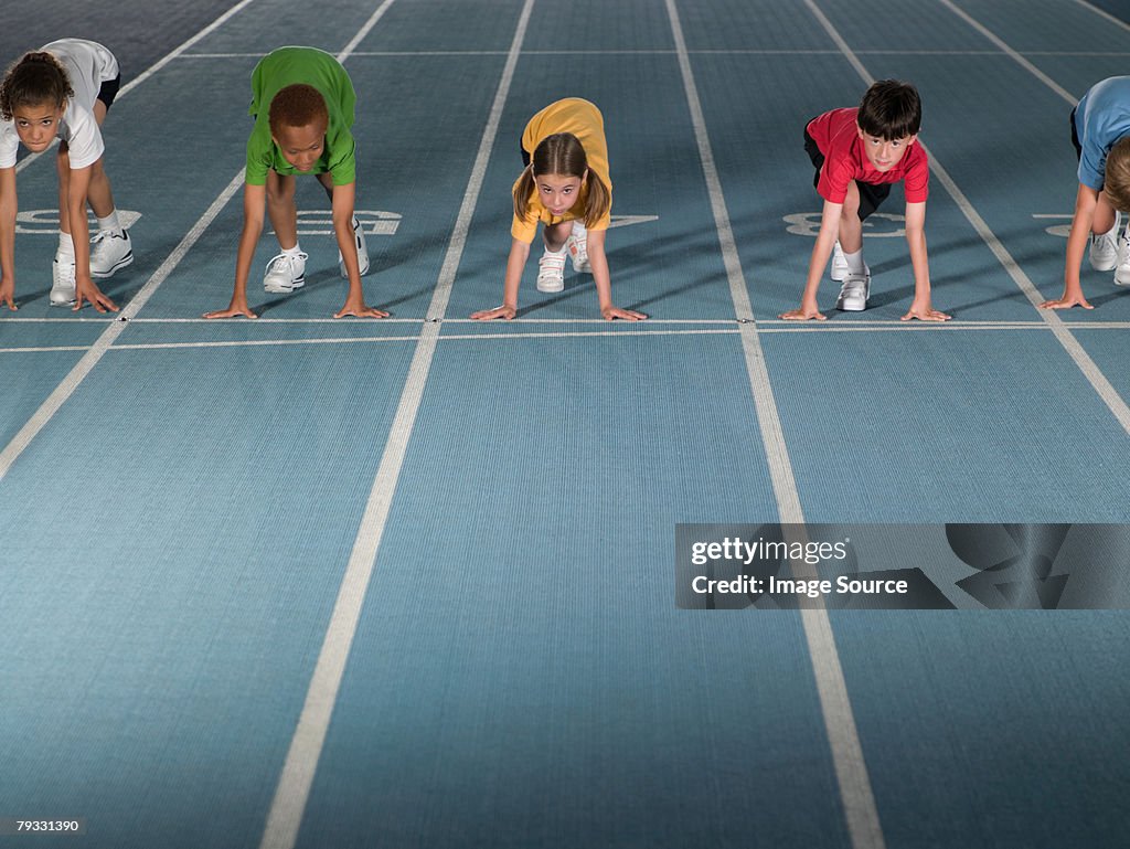 Children on starting line