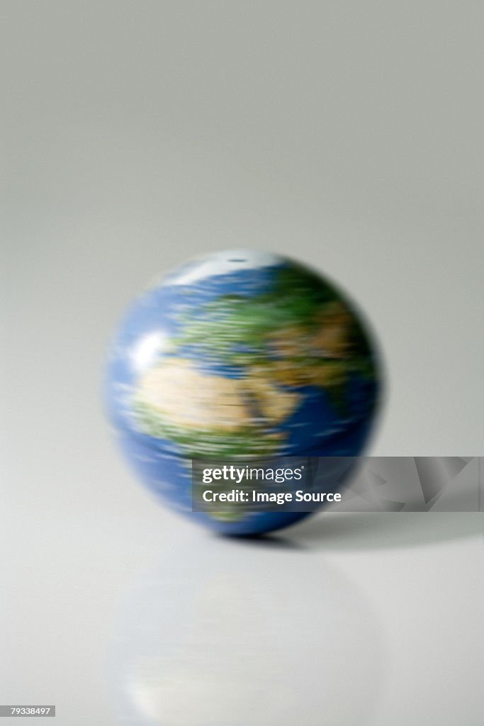 Spinning globe