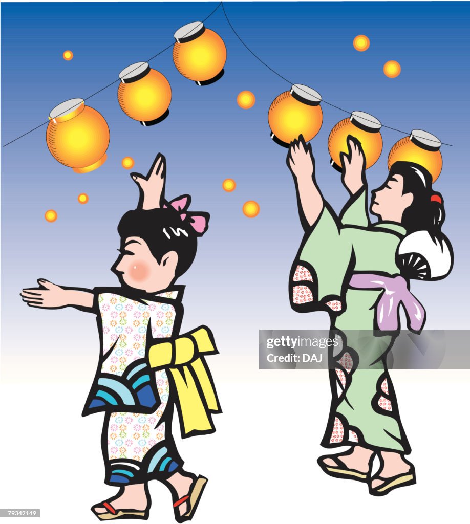 Bon Festival Dance, Woodcut