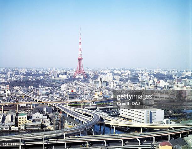 tokyo tower in showa - showa period fotografías e imágenes de stock