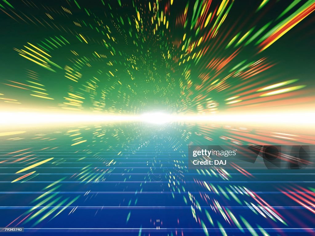Computer Graphics of light and patterns, CG, 3D Image, Lens Flare