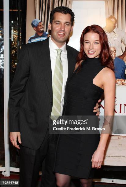 Producer Scott Stuber and actress Rachel Nicols attend the "Welcome Home Roscoe Jenkins" film premiere at the Grauman's Chinese Theatre on January...