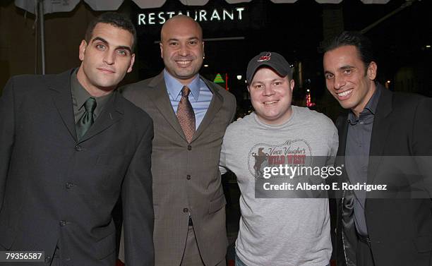 Comedians Bret Ernst, Ahmed Ahmed, John Caparulo and Sebastian Maniscalco arrive at Picture House's premiere of "Vince Vaughn's Wild West Comedy...