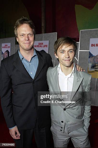 Director/Writer Peter Hedges and Composer Sondre Lerche at the World Premiere of Touchstone Pictures "DAN IN REAL LIFE" at the El Capitan Theatre on...