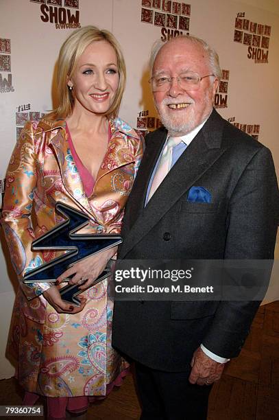 Rowling and Sir Richard Attenborough attend The South Bank Awards 2008 held at the Dorchester Hotel on January 29, 2008 in London, England.