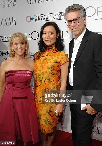 President of the L'Oreal Paris Carol Hamilton, actress Joan Chen and Firooz Zahedi attend L'Oreal Paris' "A Night of Hope" hosted by L'Oreal...