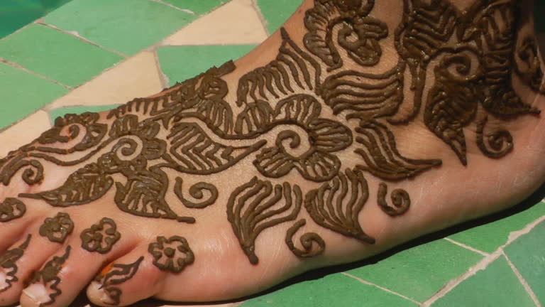 Henna Pattern Pool 24 Henna Designs For Feet Stock Videos, Footage, & 4K Video Clips ...