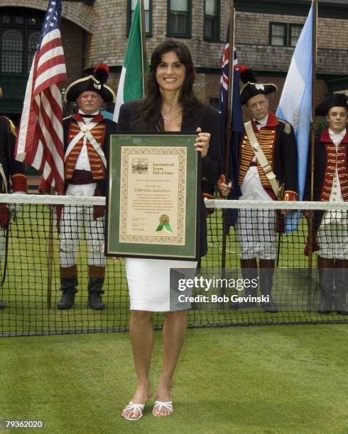 Gabriela Sabatini during the 2006 International Tennis Hall of Fame Induction on Saturday, July 15, 2006 in Newport, Rhode Island. This year's...