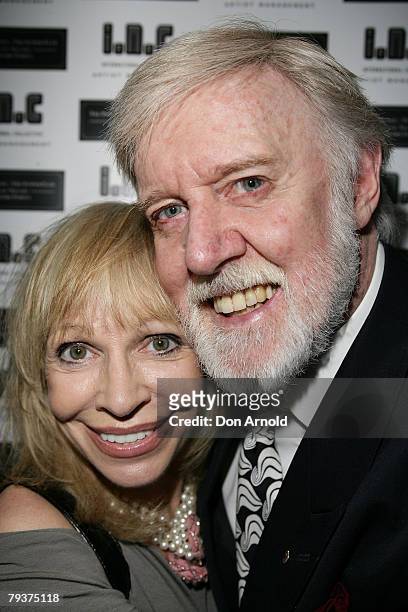 Barry Crocker and guest attend the Sydney launch for I.N.C International Artist Management at Will and Toby's on January 30, 2008 in Sydney,...
