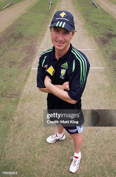 Brad Haddin of the New South Wales Blues poses after a press conference at the Sydney Cricket Ground on January 31, 2008 in Sydney, Australia.