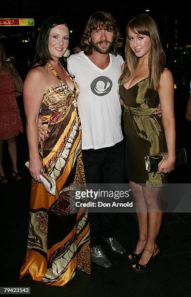 Kate Mac, Damon Downey and Lizzy Lovette attend the Harper's Bazaar 10th Anniversary Party at the Oxford Arts Factory on January 31, 2008 in Sydney,...