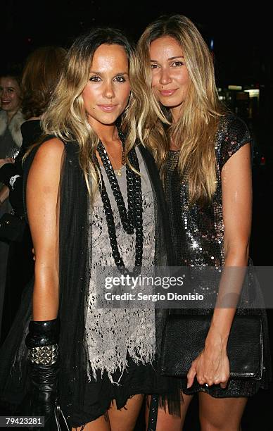 Pip Edwards and Maria Ricov attend the Harper's Bizarre 10th Anniversary party at the Oxford Arts Factory on January 31, 2008 in Sydney, Australia.