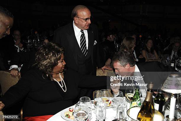 Aretha Franklin with Clive Davis and Rolf Schmidt-Holtz of BMG Music *EXCLUSIVE*