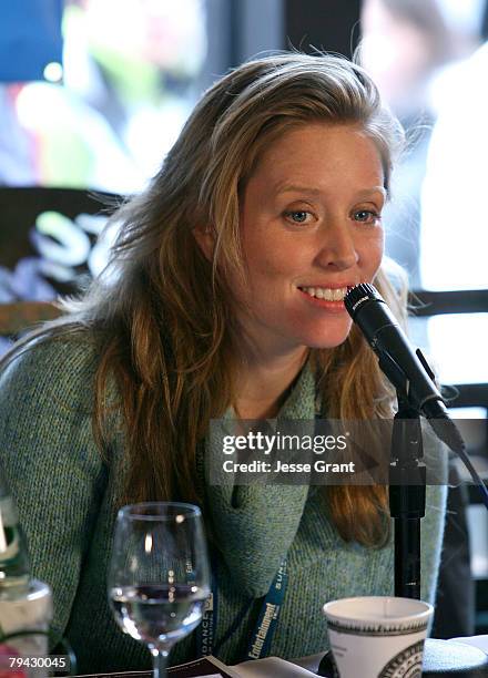 Actresses Amy Redford at the Women in Film panel at 350 Main Street on January 20, 2008 in Park City, Utah.