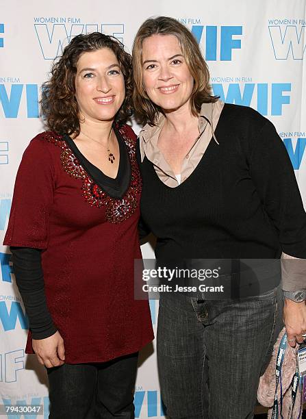 Director/Writer Lauren Greenfield and Director/Producer/Writer Marina Zenovich at the Women in Film panel at 350 Main Street on January 20, 2008 in...