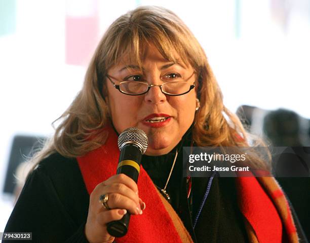 Lucy Webb at the Women in Film panel at 350 Main Street on January 20, 2008 in Park City, Utah.