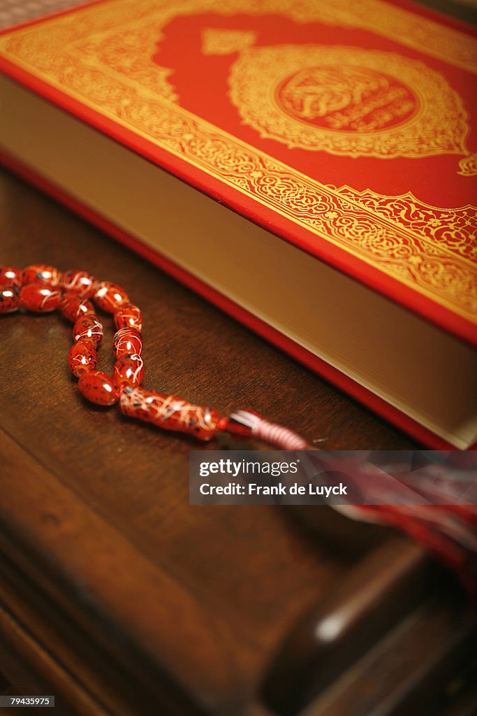 Koran and praying beads. Dubai, Unnited Arab Emirates