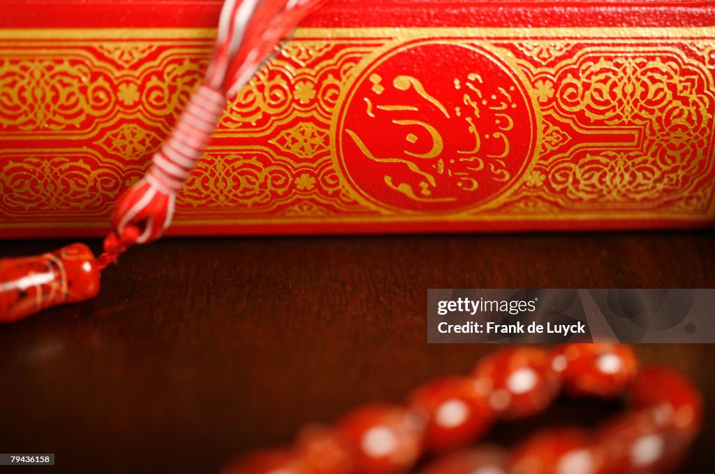 Koran and praying beads. Dubai, United Arab Emirates