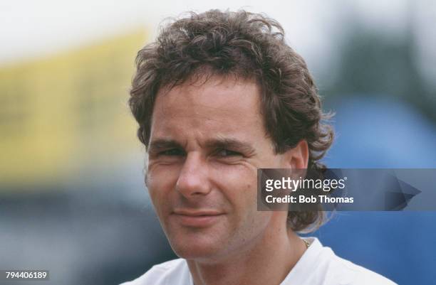 Austrian racing driver Gerhard Berger, driver of the Scuderia Ferrari SpA SEFAC Ferrari F1/87/88C Ferrari 033E 1.5 V6t pictured during the 1988...