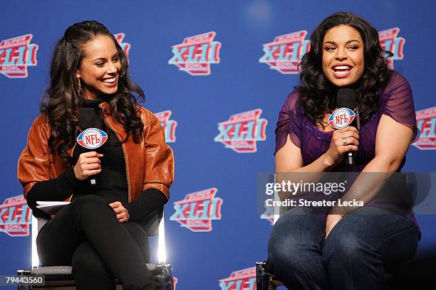 Singer Alicia Keys will sing the pregame show and singer Jordin Sparks will sing the national anthem prior to Super Bowl XLII at the Phoenix...