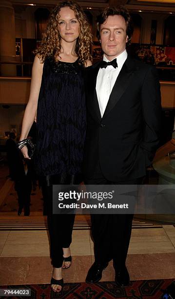 Toby Stephens and wife Anna-Louise Plowman attend the Morgan Stanley Great Britons 2008, at the Guildhall on January 31, 2008 in London, England.