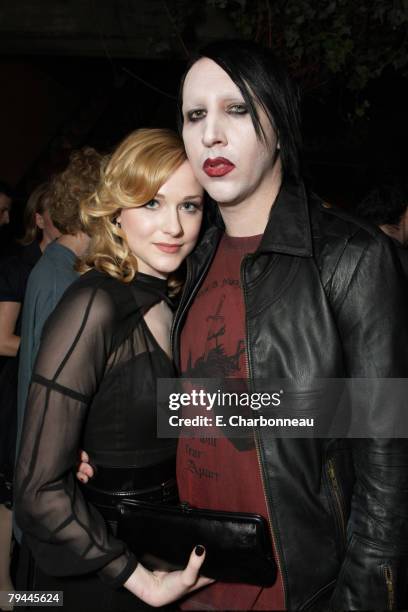 Evan Rachel Wood and Marilyn Manson at the Gala Screening of Sony Pictures "Across The Universe" during the 2007 Toronto International Film Festival...