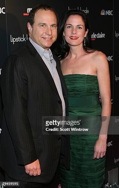 Co-Chairman of NBC Marc Graboff and President of NBC Universal Television Studios Katherine Pope attend the premiere of Lipstick Jungle presented by...