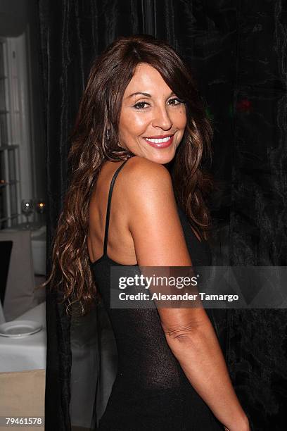Actress Amparo Grisales poses during Leonardo Rocco's birthday celebration at Dolores But You Can Call Me Lolita January 31, 2008 in Miami, Florida.