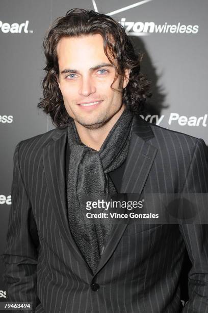 Scott Elrod attends the Launch Party for Verizons New BlackBerry Pearl 8130 at A+D Studio on January 31, 2008 in Los Angeles, California.