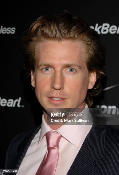 Actor Josh Meyers arrives at the new BlackBerry Pearl 8130 Smartphone from Verizon launch party held on January 31, 2008 in Los Angeles, California.