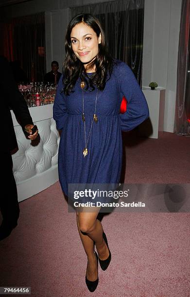 Actress Rosario Dawson attends The New Pink BlackBerryr Pearl Smartphone Launch Party on January 31, 2008 in Los Angeles, California.