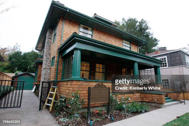 The former home of Hewlett-Packard founders Bill Hewlett and Dave Packard and the garage in the back where the company first started in 1938. HP has...