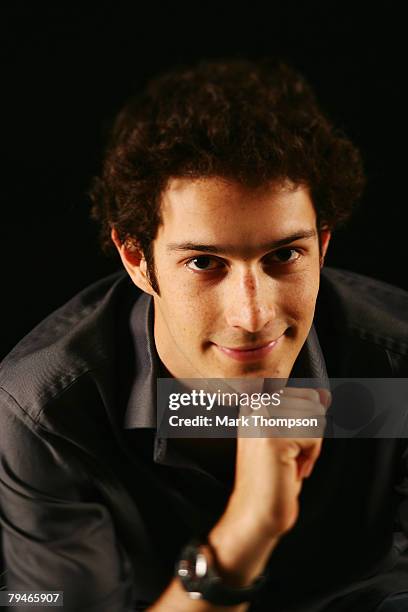 Bruno Senna of Brazil poses for a photograph during previews prior to the British Formula One Grand Prix at Silverstone on July 5, 2007 in...
