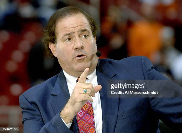 Commentator Chris Berman during the ESPN Monday Night Football game between the Chicago Bears and St. Louis Rams in St. Louis, Missouri on December...