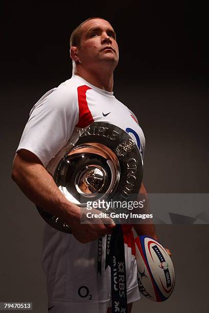 England captain Phil Vickery poses at the launch of the RBS 6 Nations Championship at the Hurlingham Club on January 23, 2008 in London, England.