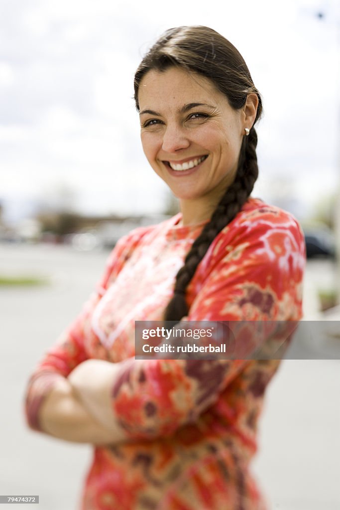 Woman smiling